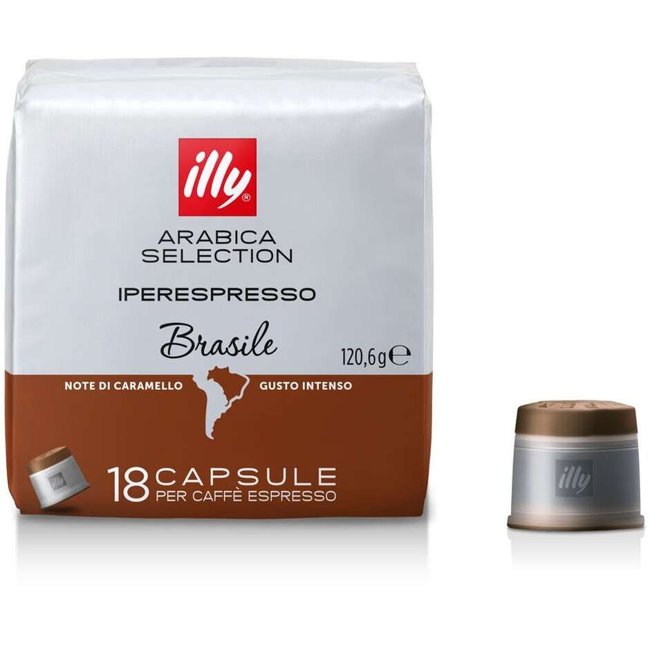 Illy Mono Arabica Brasile Capsule Caffè Espresso Sistema Illy Confezione da 18 Pezzi