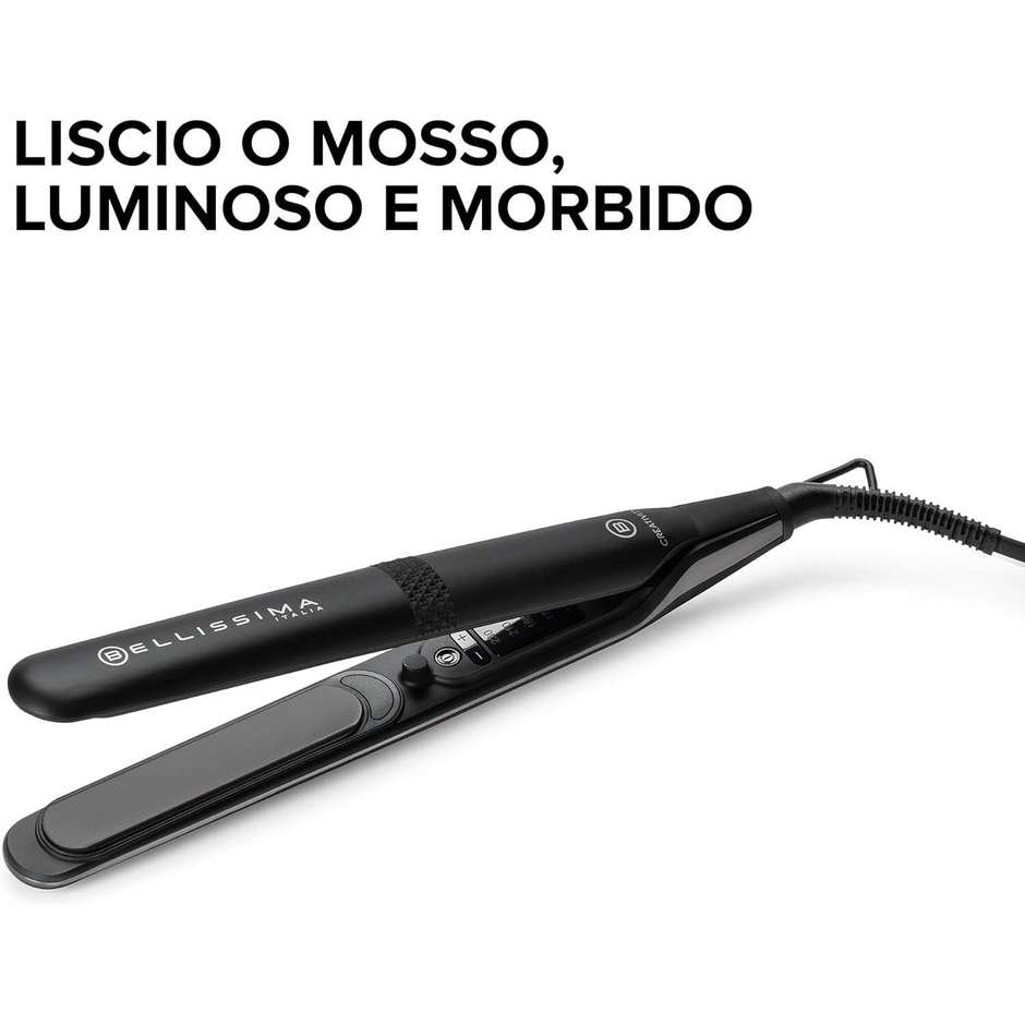 Imetec 11874 Piastra per Capelli 5 Temperature 150/230°C Colore Nero, Rosa