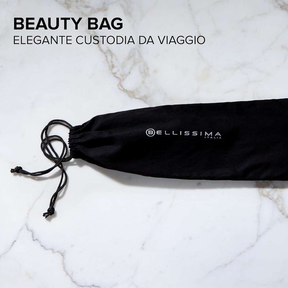 Imetec 11877 B-Mini Piastra Mini da Borsa e da Viaggio per Capelli corti Temperatura 200°C  Colore Nero, Rosa