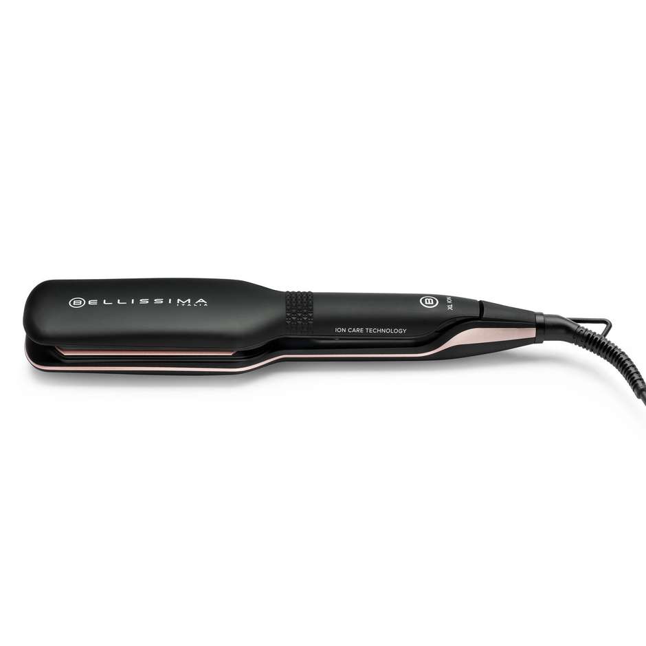 Imetec 11878 Piastra per capelli piastre larghe 5 Temperature da 150 a 230°C Colore Nero, Rosa