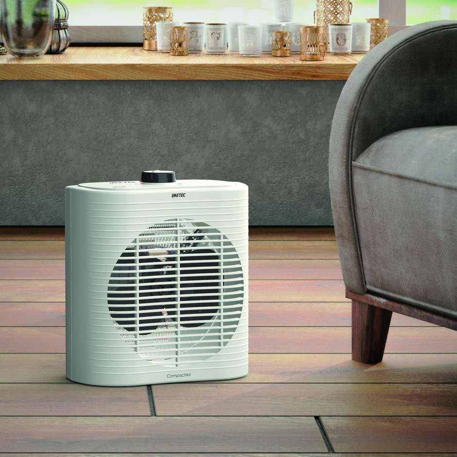 IMETEC 4032 Termoventilatore Elettrico Compatto 2000 W Termostato Regolabile Bianco