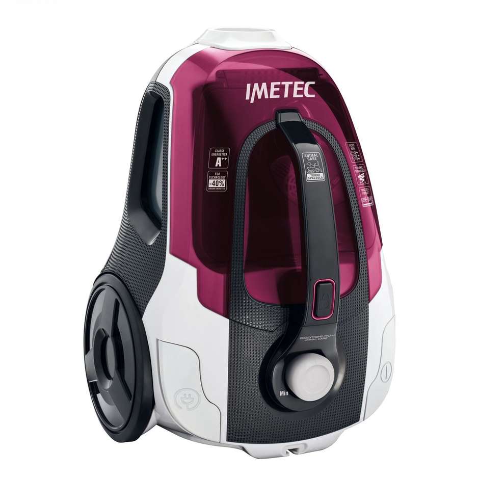 Imetec 8631 Eco Extreme Pro++ Animal Care C2-200 aspirapolvere a traino potenza max 400 Watt colore bianco e viola