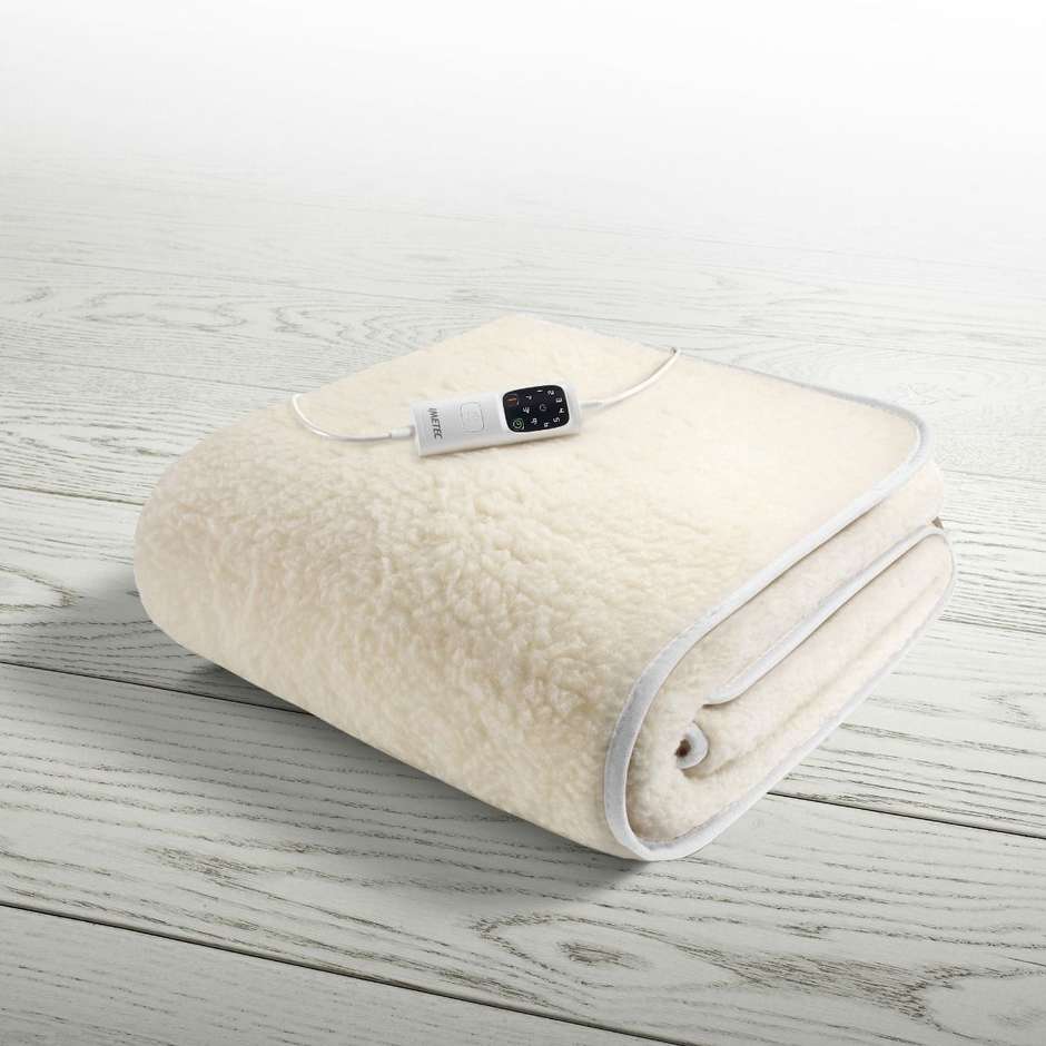 Imetec Adapto 16632 Scaldasonno Singolo 150x80 cm 100% Pregiata Lana e Merino con Timer
