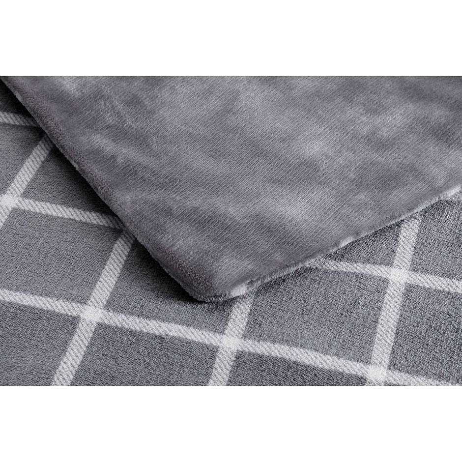 Imetec Adapto Velvet Square 16775 Plaid Riscaldabile Singolo 150x95 cm Velluto Grigio
