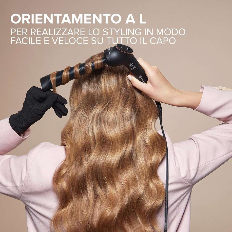 Imetec Bellissima 11856 Ferro Arricciacapelli Professionale con Display 5 Temperature Titanio e Oro