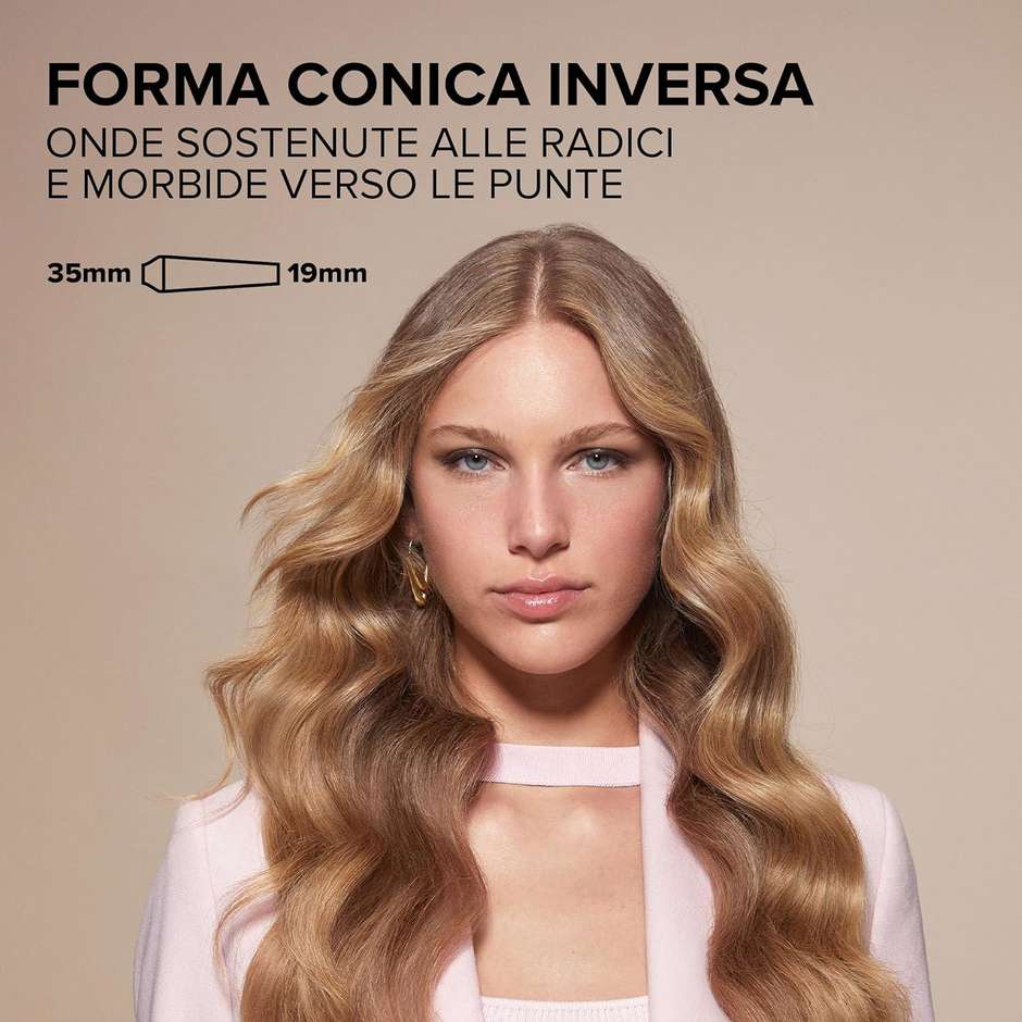 Imetec Bellissima 11856 Ferro Arricciacapelli Professionale con Display 5 Temperature Titanio e Oro