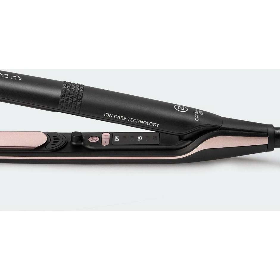 Imetec Bellissima 11875 Piastra per Capelli in Ceramica con Controllo Termico Nero e Rosa