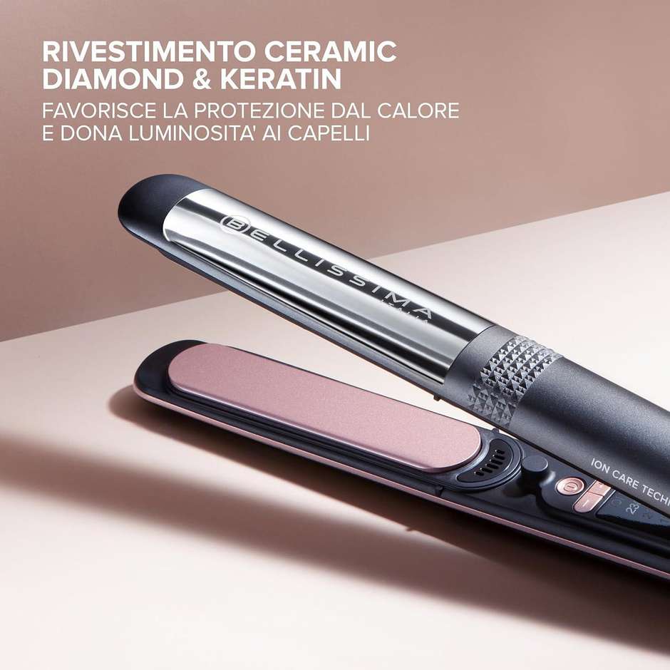 Imetec Bellissima Creativity Multistyle 11876 Piastra per Capelli 2 in 1 Liscio e Mosso Nero e Oro