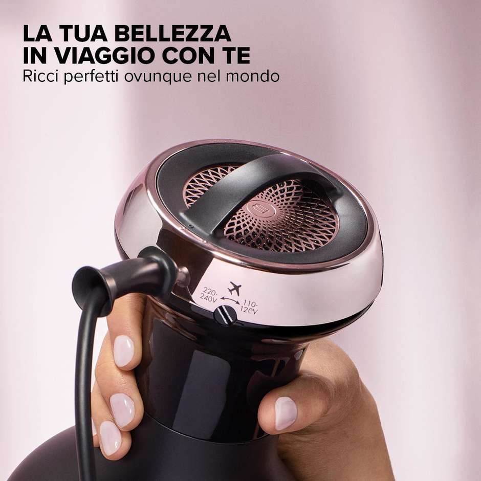 Imetec Bellissima Diffon Supreme Ion Ceramic XL Diffusore ad Aria Calda per Ricci 770 W Nero e Oro