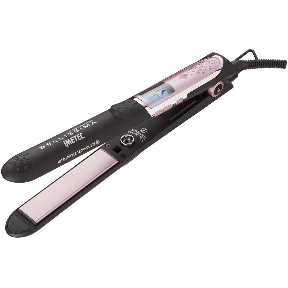 Imetec Bellissima Intellisense B24 100 Piastra con Tecnologia Termo-Sensibile 220 °C Nero e Rosa