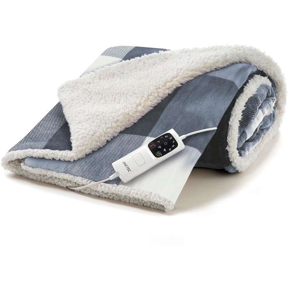 Imetec CaldoPlaid Coperta elettrica 160x120 cm 6 Temperature Potenza 150 W Colore Grigio