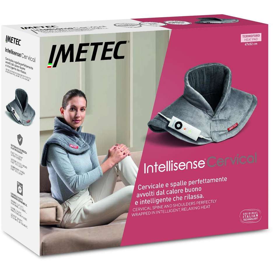 Imetec Intellisense Cervical 16787, termoforo cervicale e spalle 52 × 47 cm