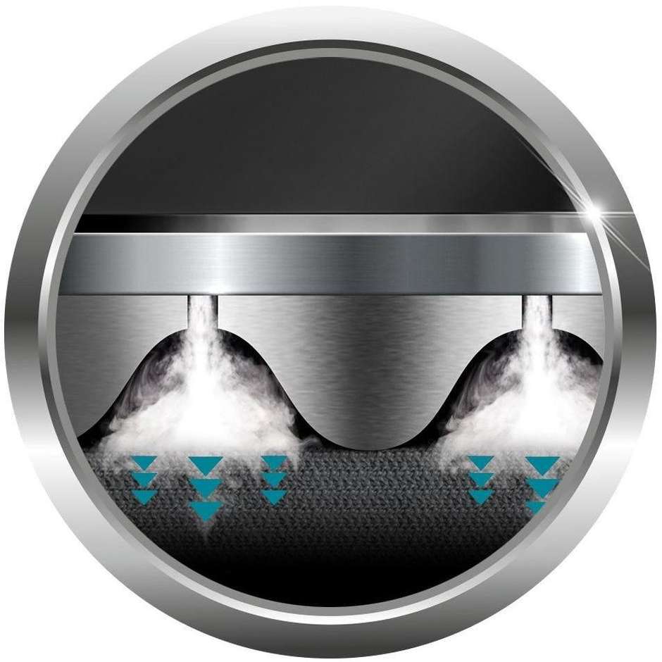 Imetec Onda P1 9028 Sistema Stirante Brevetto Piastra a Onde 2400 W Serbatoio Maxi 2,5 L Bianco e Blu