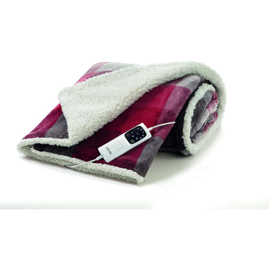 Imetec Scaldasonno 16715 Coperta Elettrica Riscaldabile 160x120 cm con Tecnologia Adapto Velluto