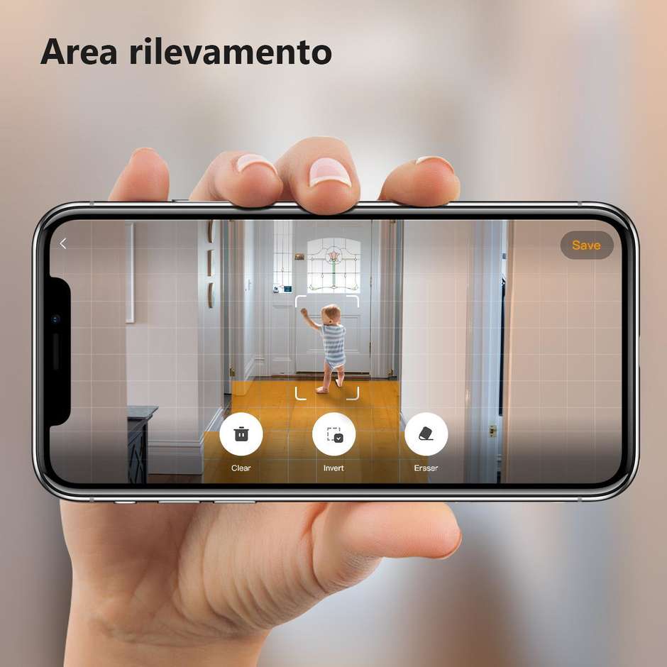 Imou A1 2Mp Telecamera motorizzata con sirena audio bidirezionale visione notturna rilevamento persone Colore Bianco