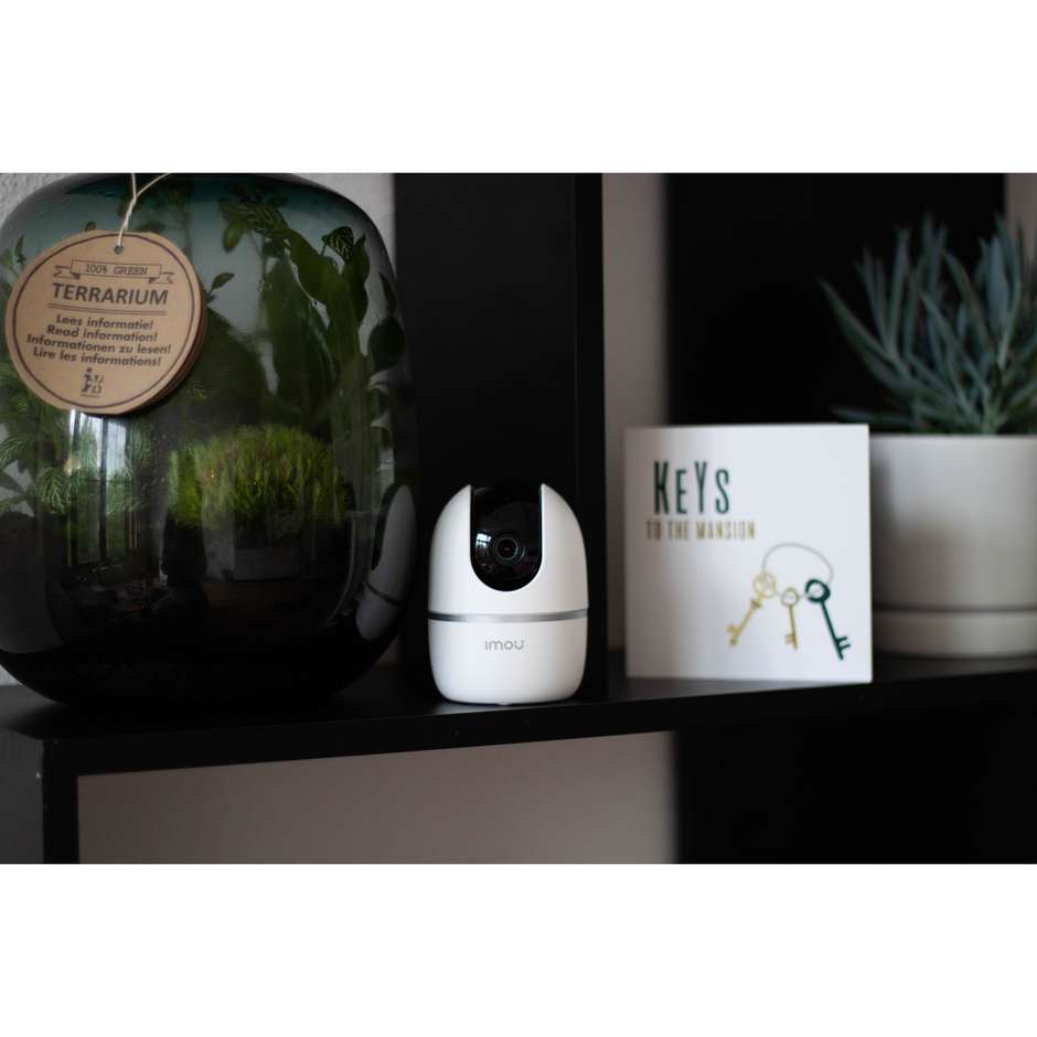 Imou A1 2Mp Telecamera motorizzata con sirena audio bidirezionale visione notturna rilevamento persone Colore Bianco