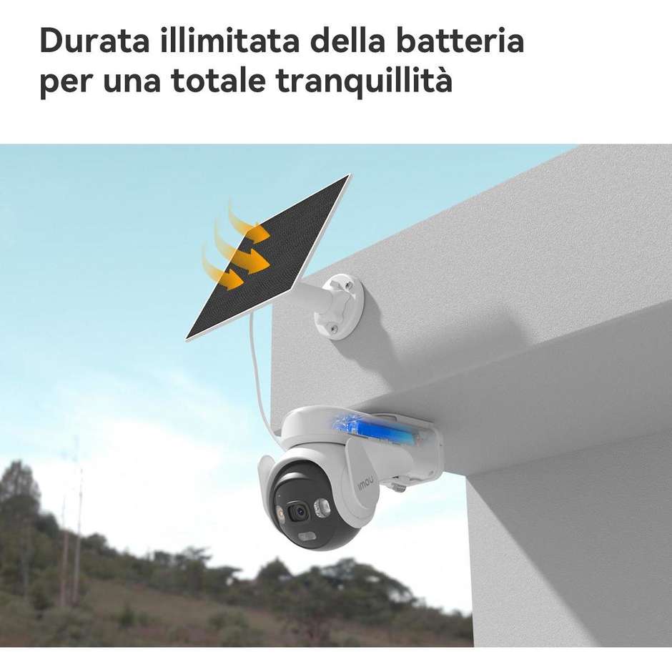 Imou AOV PT Telecamera IP Esterno 4G Wi-Fi 5MP 3K Motorizzata Pannello Solare Bianco