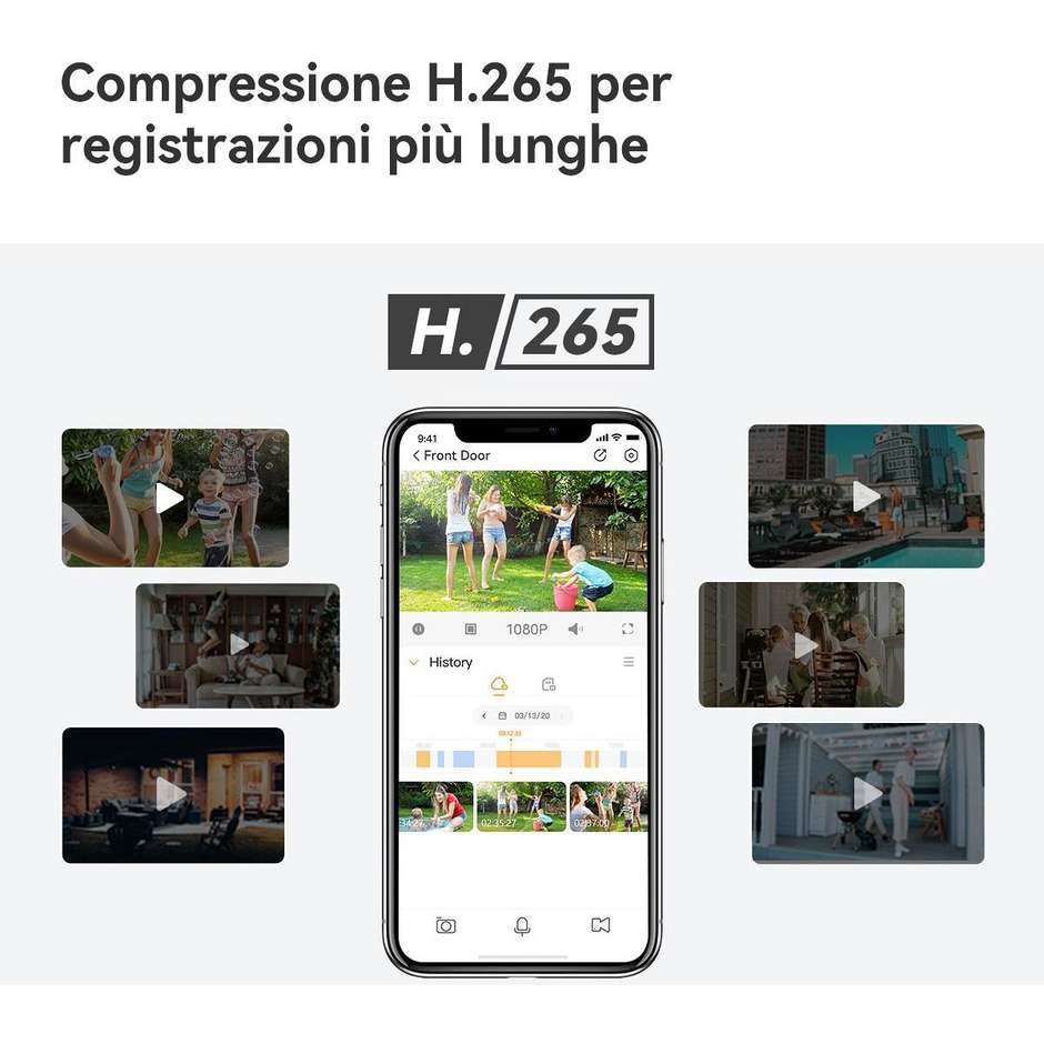 Imou Cell GO Full Color Telecamera Wi-Fi Esterno Batteria 2K 3MP IP65 Bianco
