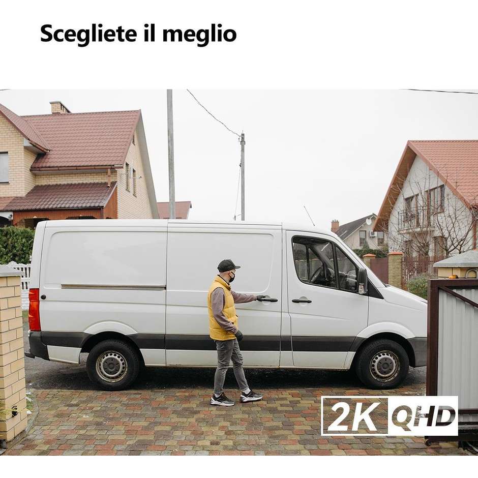 Imou Cruiser 2C 2K Telecamera Wi-Fi Esterno Motorizzata 360°  Visione Notturna a Colori Rilevamento Umano con Faretto e Sirena Colore Bianco