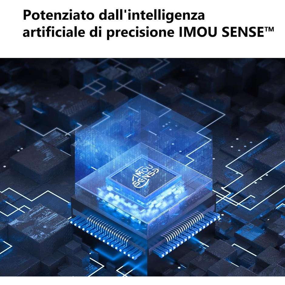 Imou Cruiser 2C 2K Telecamera Wi-Fi Esterno Motorizzata 360°  Visione Notturna a Colori Rilevamento Umano con Faretto e Sirena Colore Bianco