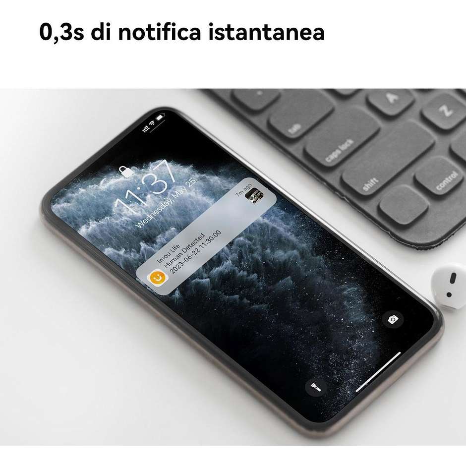 Imou Cruiser SC 4G 2K Telecamera 4G da esterno Motorizzata 360° Visione Notturna a Colori Rilevamento Umano Colore Bianco