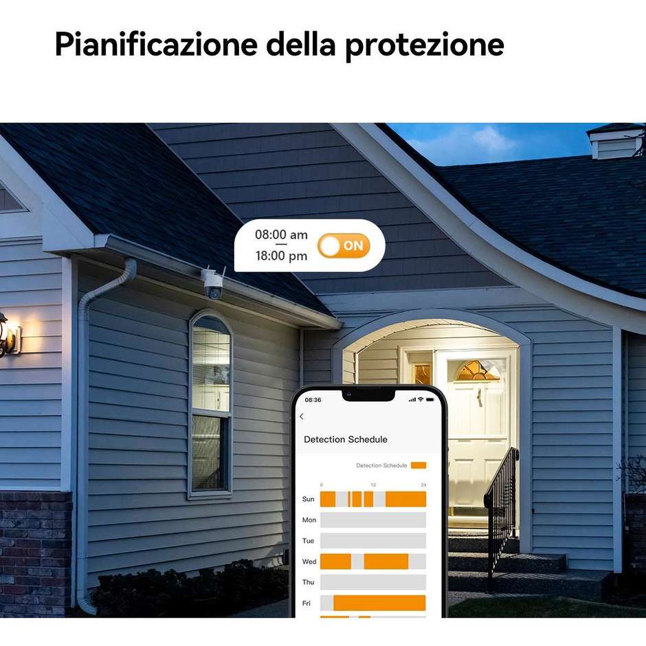 Imou Cruiser SC 4G 2K Telecamera 4G da esterno Motorizzata 360° Visione Notturna a Colori Rilevamento Umano Colore Bianco
