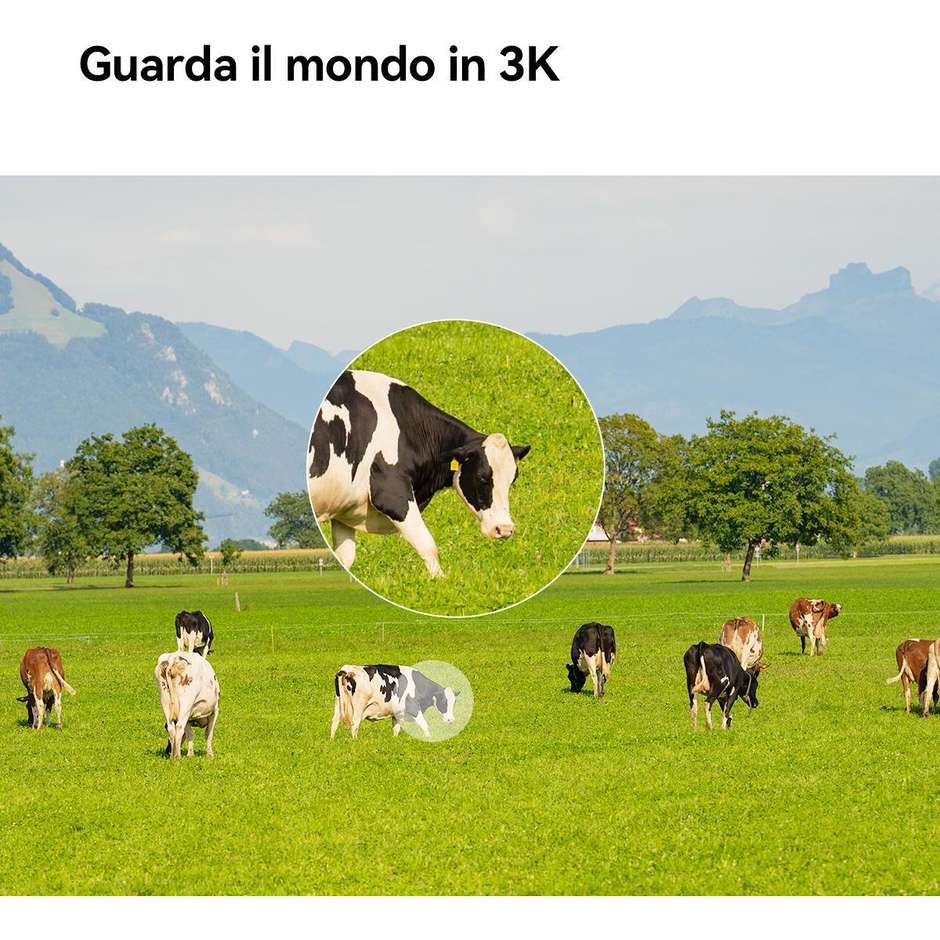 Imou Cruiser SC 4G 2K Telecamera 4G da esterno Motorizzata 360° Visione Notturna a Colori Rilevamento Umano Colore Bianco