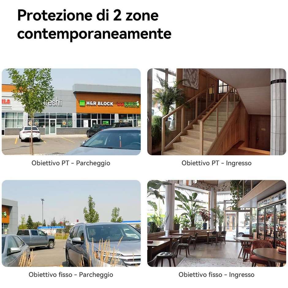 Imou Crusier DUAL 6MP (3MP+3MP) Telecamera Wi-Fi Esterno Doppio Obiettivo, 360°PTZ Videocamera Sorveglianza Esterno con Visione Notturna a Colore Binco
