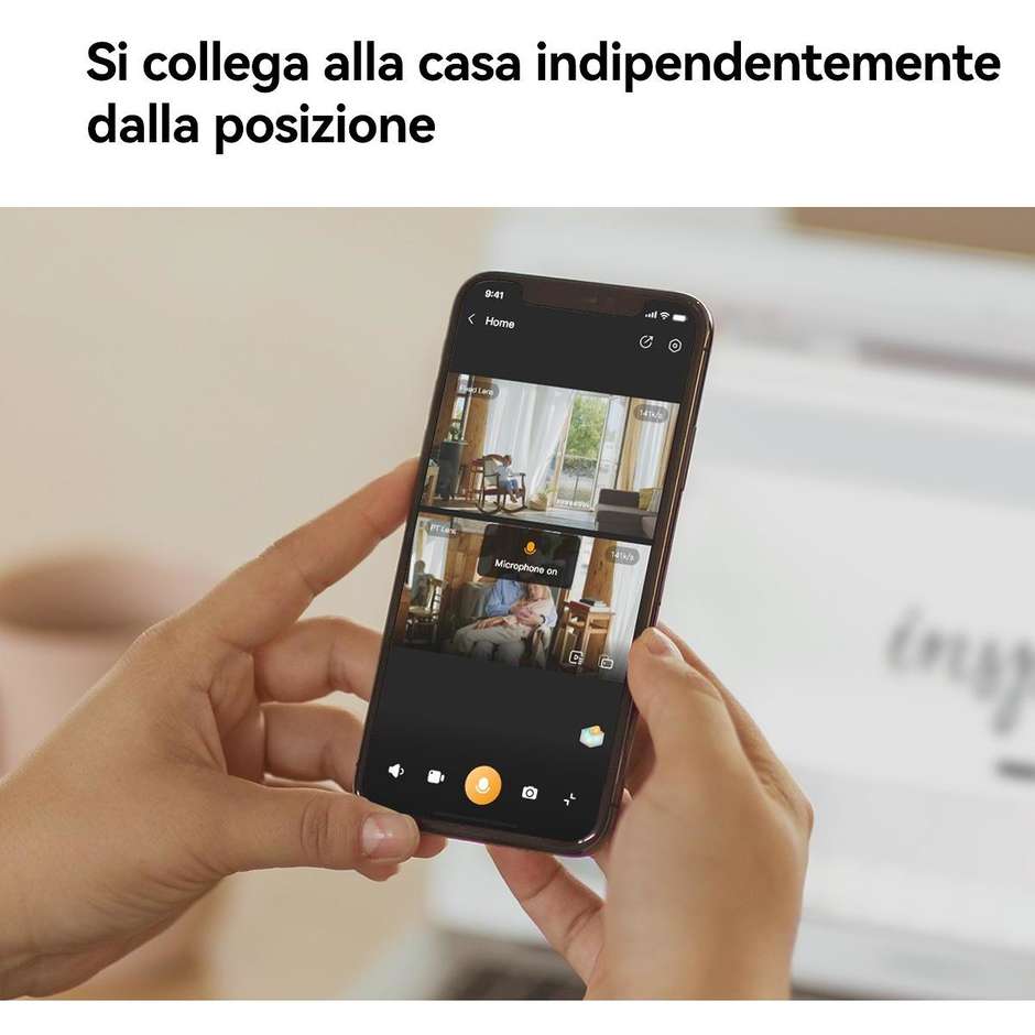 Imou Ranger DUAL 6MP Telecamera Interno con Doppia Lente 360° Telecamera da Interno Colore Bianco