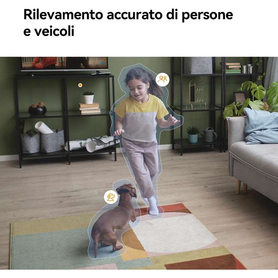 Imou Ranger DUAL 6MP Telecamera Interno con Doppia Lente 360° Telecamera da Interno Colore Bianco