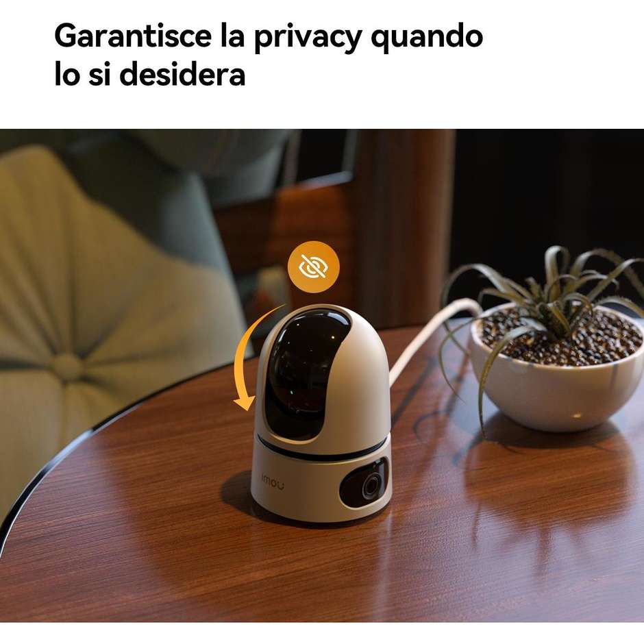 Imou Ranger Dual 6MP Telecamera IP Interna Doppia Lente 3+3MP Wi-Fi 360° Bianco