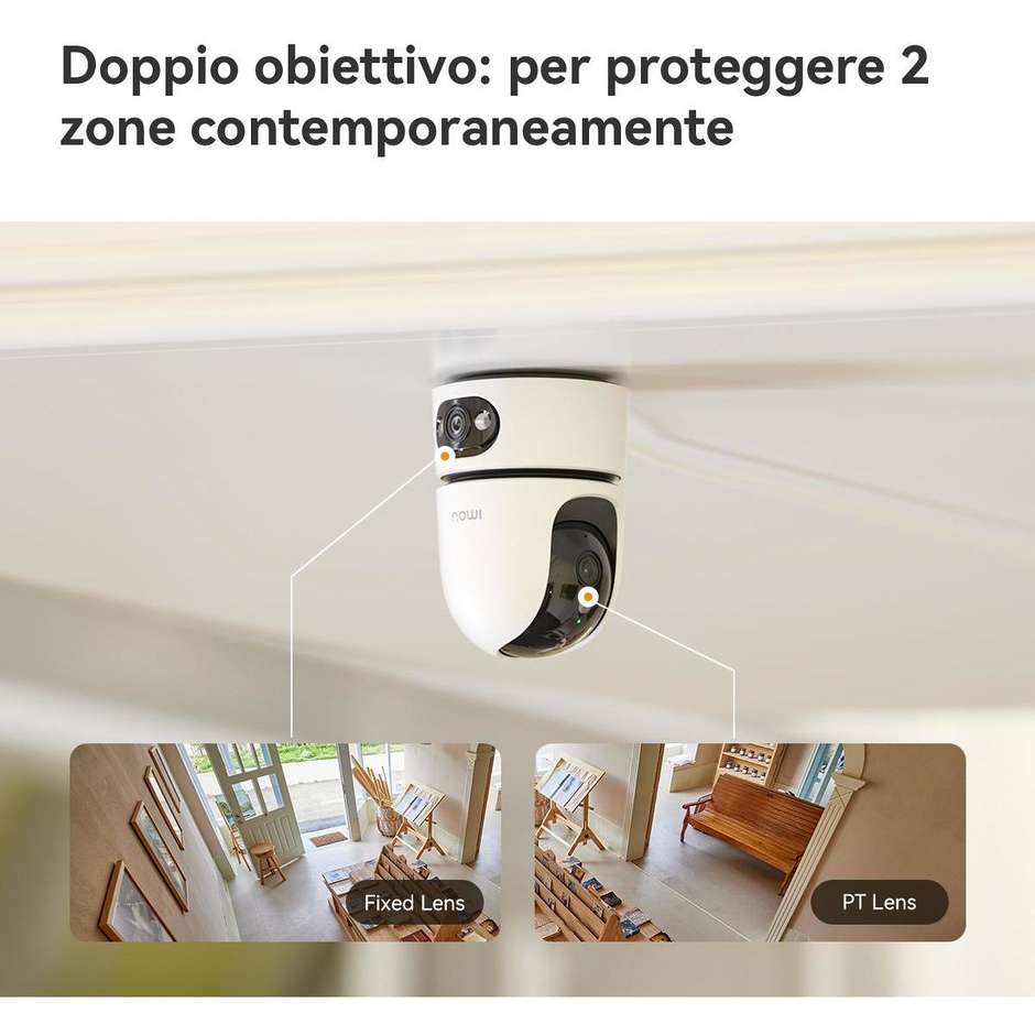 Imou Ranger Dual Pro 6MP Telecamera da Interno Motorizzata Doppia Ottica Bianca