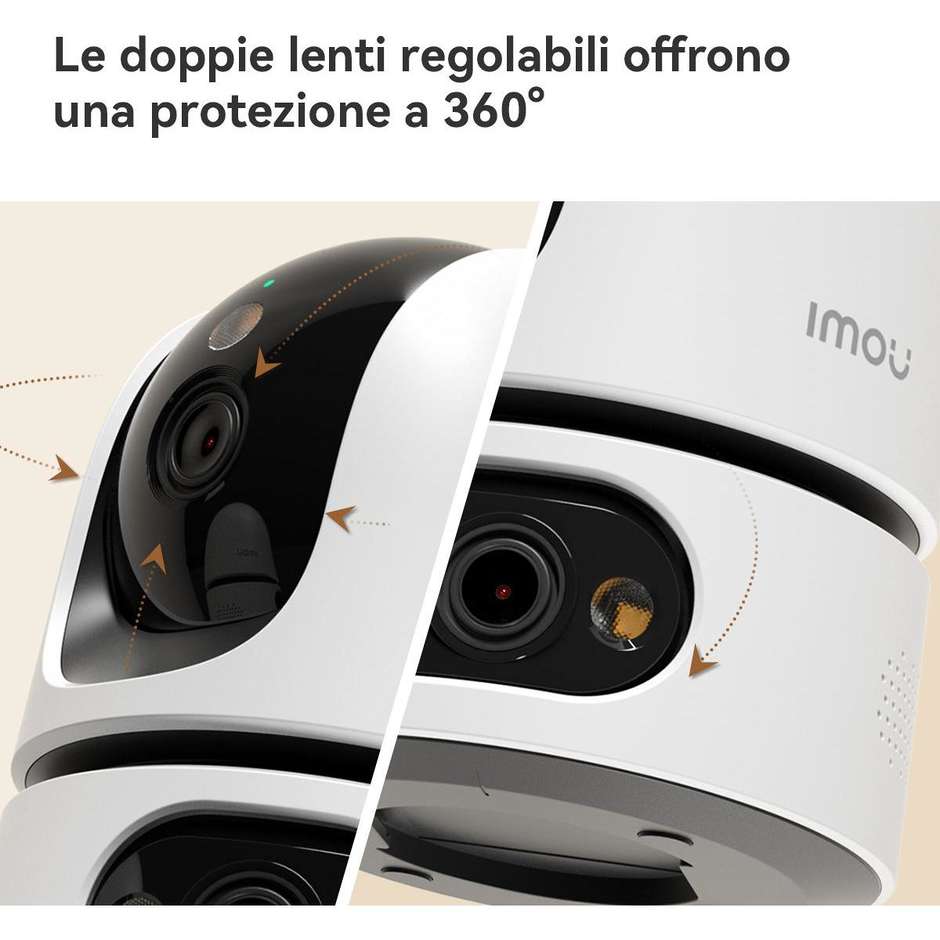 Imou Ranger Dual Pro 6MP Telecamera da Interno Motorizzata Doppia Ottica Bianca