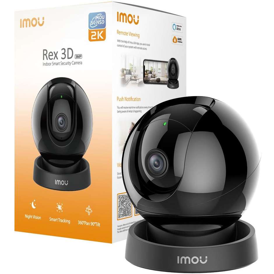 IMOU REX 3D 2K Smart TV Box Media Player con Risoluzione 4K Ultra HD e Wi-Fi Colore Black