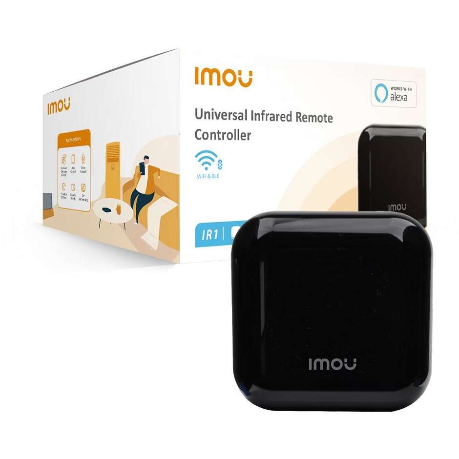 Imou Telecomando Infrarossi Universale Compatibile Alexa e Google Assistant Colore Nero