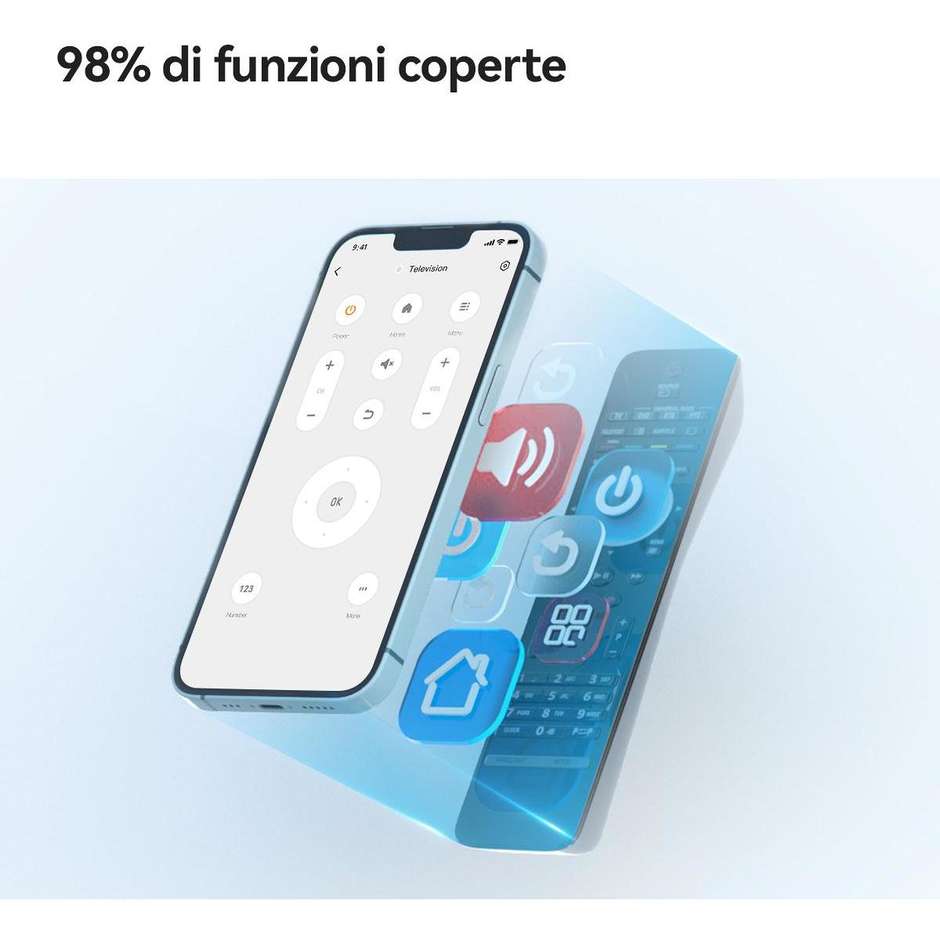 Imou Telecomando Infrarossi Universale Compatibile Alexa e Google Assistant Colore Nero
