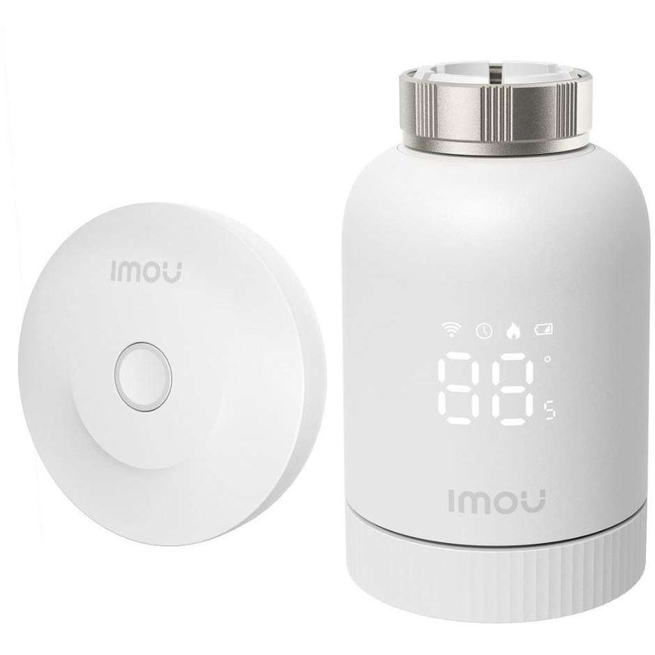 Imou TRV1 Kit Termostato Smart ZigBee con Hub, Alexa/Google, Bianco