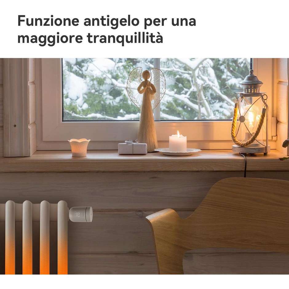 Imou TRV1 Kit Termostato Smart ZigBee con Hub, Alexa/Google, Bianco