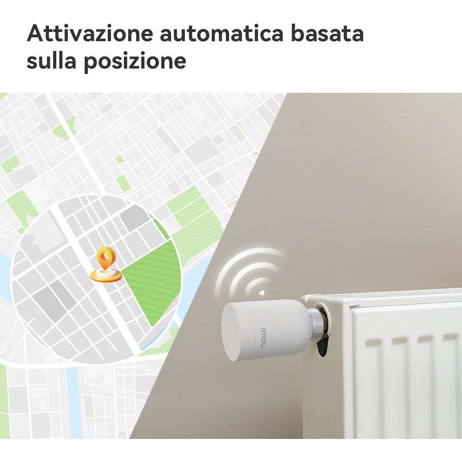 Imou TRV1 Kit Termostato Smart ZigBee con Hub, Alexa/Google, Bianco