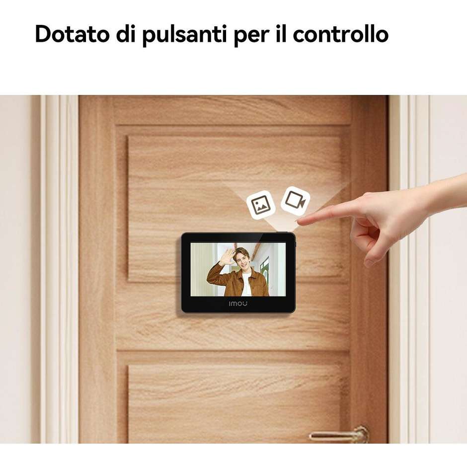 Imou VD1-5M0S spioncino smart digitale Wi-Fi 5MP nero con display 4,3"