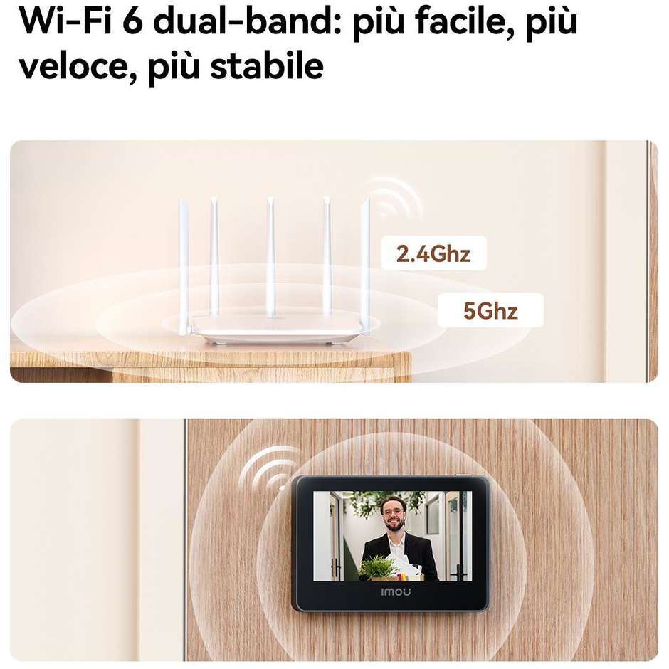 Imou VD1-5M0S spioncino smart digitale Wi-Fi 5MP nero con display 4,3"