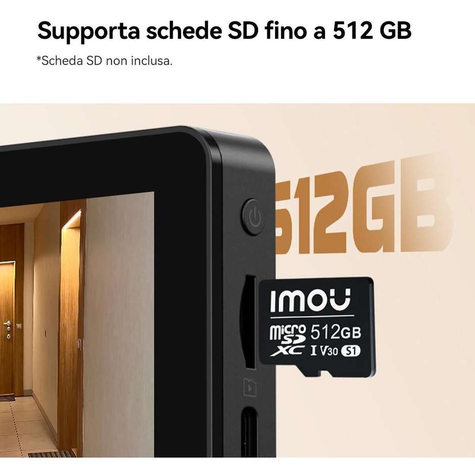 Imou VD1-5M0S spioncino smart digitale Wi-Fi 5MP nero con display 4,3"