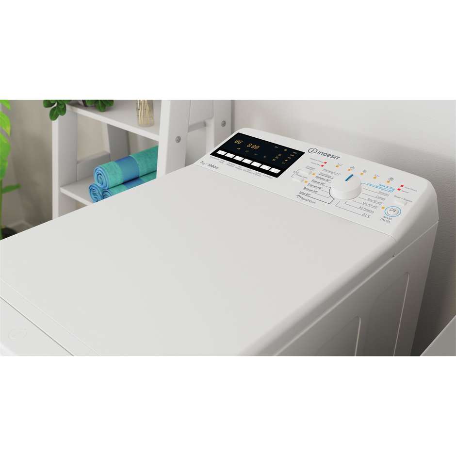 Indesit BTWB7231PI Lavatrice Caricamento dall'alto Capacita 7 kg 1200 Giri/min Classe D Colore Bianco