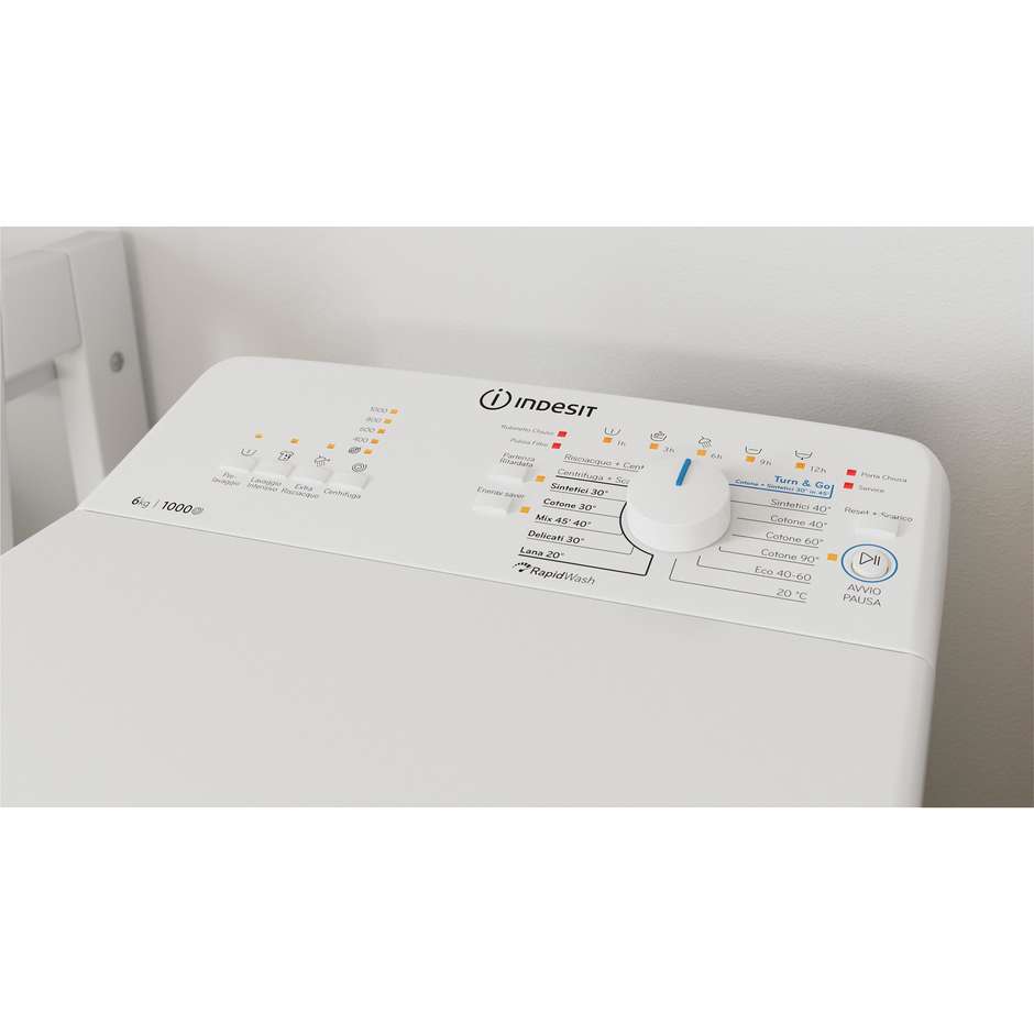 INDESIT BTWL60400I Lavatrice Carica dall'alto 6 kg 951 Giri/min Motore Inverter Classe C