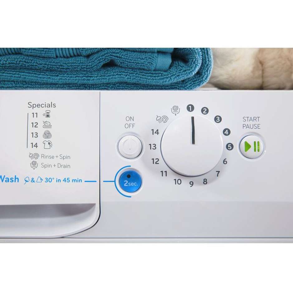 Indesit BWA 61052X W IT lavatrice carica frontale 6 Kg 1000 giri classe A++ colore bianco