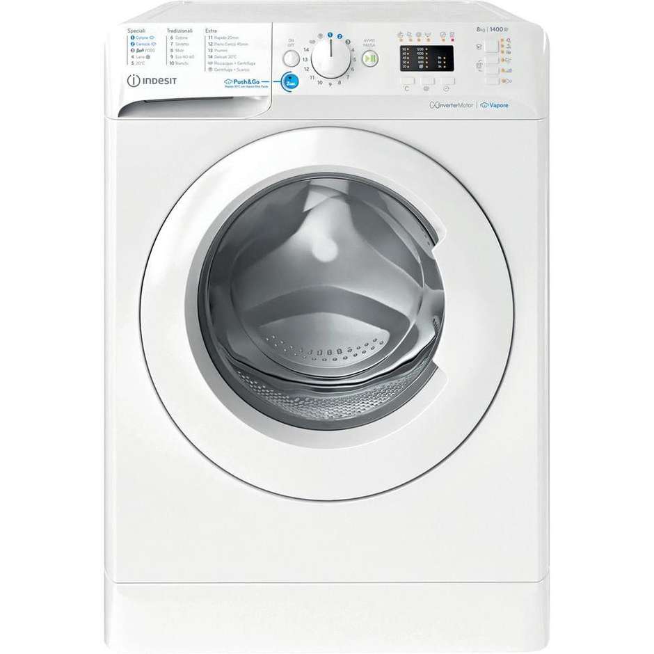 INDESIT BWA 81496X WV IT Lavatrice Carica frontale 60 cm 8 kg 1351 Giri/min Motore Inverter Classe A