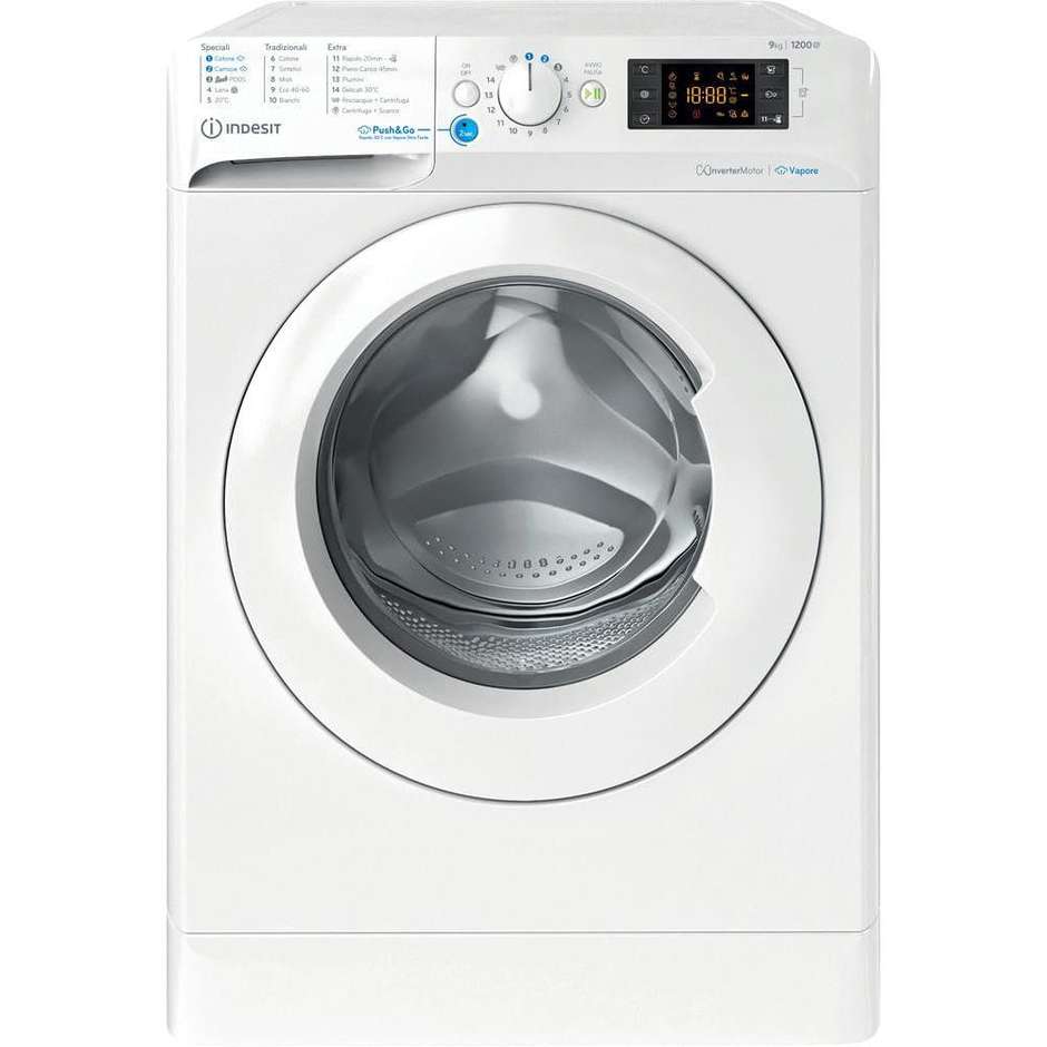 Indesit BWE 91296X WV IT Lavatrice 9 kg 1200 giri Bianco
