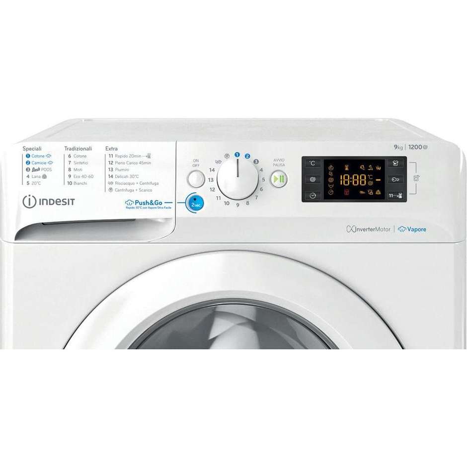 Indesit BWE 91296X WV IT Lavatrice 9 kg 1200 giri Bianco