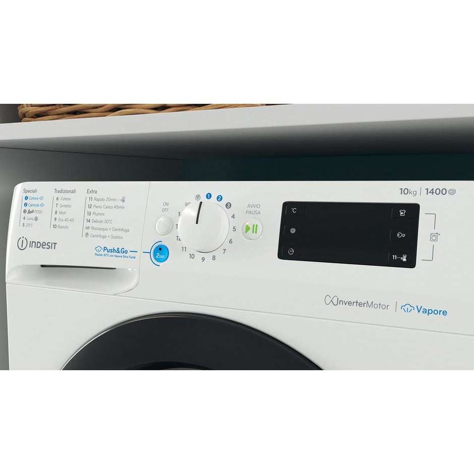 Indesit BWE101496XWKVIT Lavatrice Carica Frontale Capacita 10 Kg 1400 Giri/min Classe A Colore Bianco