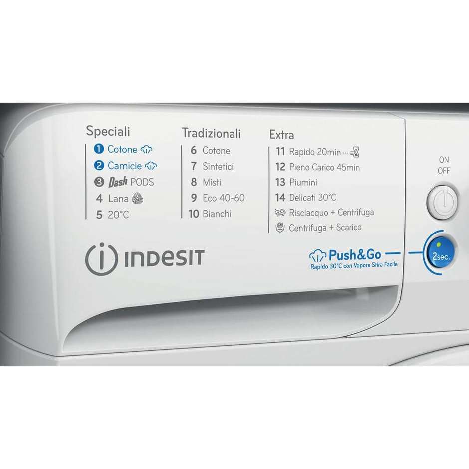 Indesit BWE101496XWKVIT Lavatrice Carica Frontale Capacita 10 Kg 1400 Giri/min Classe A Colore Bianco